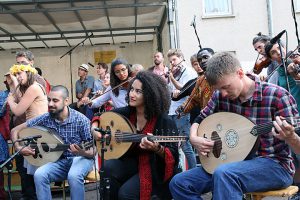 Musiker des Ethno Pop Festivals des ASZ im Asternweg in Kaiserslautern.